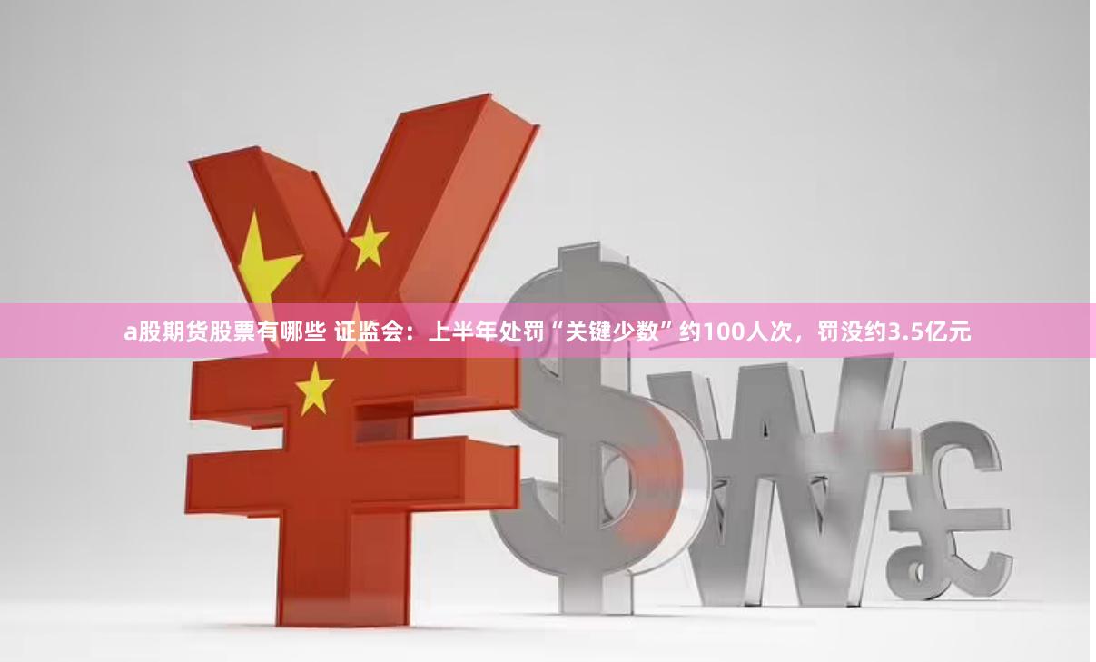 a股期货股票有哪些 证监会：上半年处罚“关键少数”约100人次，罚没约3.5亿元